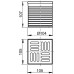 ALCAPLAST Gardziel wpustu, kratka ze stali nierdzewnej 105 × 105 mm szary APV0500