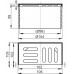 ALCAPLAST Gardziel wpustu, kratka 105 × 105 mm, nierdzewna do APV26, APV26C, APV0900