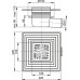 ALCAPLAST Kratka ściekowa 105 × 105/50 nierdzewna odpływ boczny APV26C