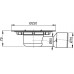 ALCAPLAST Korpus wpustu O50/75 poziomy APV3000