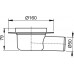 ALCAPLAST Korpus wpustu O50 poziomy APV5000