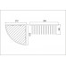 NIMCO Narożna półka druciana 210x210x100mm AX507-26