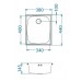 ALVEUS BASIC 10 Zlewozmywak stalowy, 380 x 440 mm, len 1008992