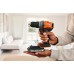 Black & Decker BCD382D2XK Wiertarko-wkrętarka (45Nm/18V/2x2,0Ah), walizka