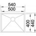 BLANCO Zlewozmywak ZEROX 500-U stal szlachetna bez korka aut. z kor. InFino 521589