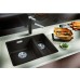 BLANCO SUBLINE 340/160-F Silgranit PuraDur Czarny, lewa, InFino 525984