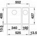 BLANCO SUBLINE 340/160-F Silgranit PuraDur Czarny, lewa, InFino 525984