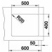 BLANCO Komora podwieszana ETAGON 500-U Silgranit PuraDur BetonStyle, InFino, szyny 526341