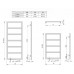 ENIX BOSTON designerski grzejnik 550x1336mm, 424W, antracit B-613A