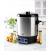 DOMO Garnek do pasteryzacji,stal nierdz. z LCD-2 otwory-kranik inox (27l /2000W) DO42329PC