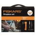 Fiskars Zestaw kempingowy, siekiera + nóż + ostrzałka 1025441