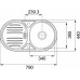 Franke Baltic BTN 614, 790x440 mm, Zlewozmywak stal szlachetna, jedwab 101.0056.784