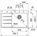 1-78 TL/2, 780x500 mm, Zlewozmywak fragranitowy, Kaszmir 114.0637.515