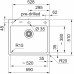 Franke Mythos MYK 610-52 Onyx 590x510,bez syfonu,e.click 124.0749.516