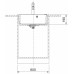 Franke Mythos MYK 610-52 Onyx 590x510,bez syfonu,e.click 124.0749.516