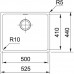 Franke Sirius SID 110-50, 525x440 mm, zlewozmyvak Tectonite, biały polarny 125.0331.033