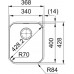 Franke Smart SRX 110-34, Zlewozmywak, 368x428 mm, Stal szlachetna 122.0739.166