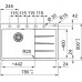Franke Centro CNG 611-78 TL, 780x500 mm, zlewozmywak, Fragranit, Onyx 114.0633.150