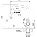 Franke Lina U pull-out Bateria kuchenna, Czarny mat 115.0728.477