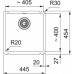 Franke KubusX KXK 110-41 Zlewozmywaki, Onyx 126.0738.288