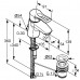 KLUDI MX jednouchwytowa bateria umywalkowa z odpływem DN 10, 331280562
