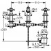 KLUDI ADLON Bateria umywalkowa 3-otworowa chrom 510460520