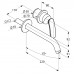 KLUDI BALANCE ścienna bateria umywalkowa 220 mm, chrom 522450575