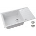 ALVEUS INTERMEZZO 130 Zlewozmywak granitowy, 780 x 480 mm, biały