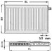 Kermi Therm X2 Profil-V Grzejnik zaworowy 12 600 / 1100 FTV120601101R1K