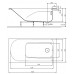 KOŁO Comfort Plus wanna protokątna 150 x 75 cm, bez uchwytów XWP1450000