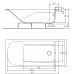 KOŁO Comfort Plus wanna protokątna 160 x 80 cm, bez uchwytów XWP1460000