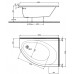 KOŁO Elipso wanna narożna 140 x 100 cm, prawa XWA0640000