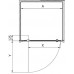 KOŁO First pivot drzwi prysznicowe 90 cm, szkło satyna ZDRP90214003