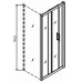 KOLO Geo-6 Drzwi rozsuwane 110 cm, szkło przezroczyste, część 2/2 GDRS11222003B