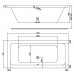 KOŁO Modo wanna prostokątna 170 x 75cm, odpływ na środku XWP1171000