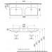 KOŁO TRAFFIC - UMYWALKA MEBLOWA PODWÓJNA 120 CM Z DWOMA OTWORAMI - L91521000