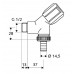 SCHELL COMFORT LUX, zawór przyłączeniowy skośny, chrom, 033860699