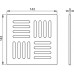 ALCAPLAST Kratka 143 × 143 stal nierdzewna MPV005