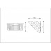 NIMCO Narożna półka druciana 175x175x100mm OP106-26