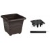 PLASTKON Samonawadniająca doniczka Quattro Aqua Pro 40 cm brąz