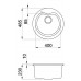 ELLECI EGO ROUND granitowy zlew, titano, 485 x 225 mm EGOROUNDTITANO