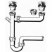 VIEGA Syfon zlewozmywakowy podwójny rurowy z podłączniem, 329174