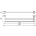 RAVAK CHROME CR 320.00 Reling na ręcznik powójny 66 cm X07P193
