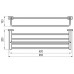 RAVAK CHROME CR 330.00 Półka na ręczniki z relingiem, 66 cm X07P194