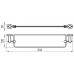 RAVAK CHROME CR 500.00 Półeczka szklana, ścienna 64 cm X07P195