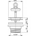 ALCAPLAST Spust zlewozmywaka 6/4" z nierdzewnym sitkiem 70 A33