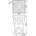 ACO Gala Wpust podwórzowy 30 x 30 x 44 cm z rusztem żeliwnym, B125 10500