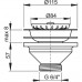 ALCAPLAST Spust zlewu 3 1/2" z nierdzewnym sitkiem 115 A37