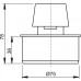 ALCAPLAST Zawór napowietrzający kanalizacyjny z wyjściem O75 APH75
