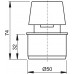 ALCAPLAST Zawór napowietrzający kanalizacyjny z wyjściem O50 APH50